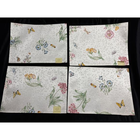 Lenox Butterfly Meadow LOT of 8 Placemats NEW - Picture 2 of 3
